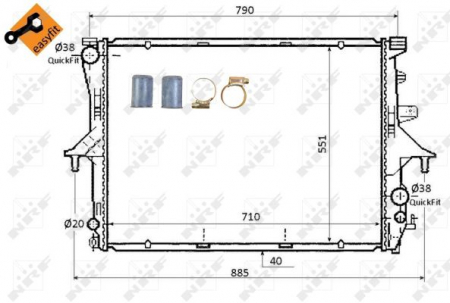 Radiator apa - Radiator apa racire motor AUDI Q7; VW TOUAREG 2.5D-5.0D intre 2002-2015