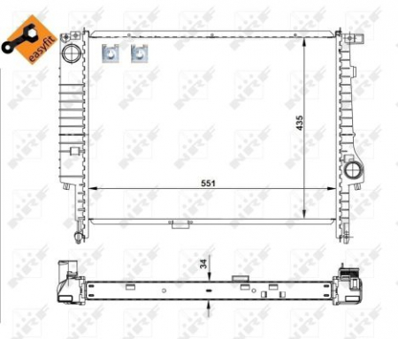 Radiator apa - Radiator apa racire motor BMW Seria 3 (E30), 3 (E36), 5 (E34), 7 (E32) 2.0-3.0 09.83-11.99