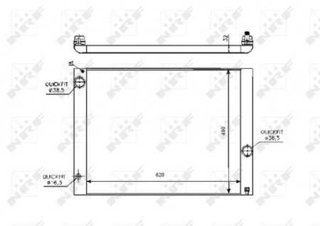 Radiator apa - Radiator apa racire motor BMW Seria 5 (E60), 5 (E61), 6 (E63), 6 (E64), 7 (E65, E66, E67) 2.0-4.8 intre 2001-2010