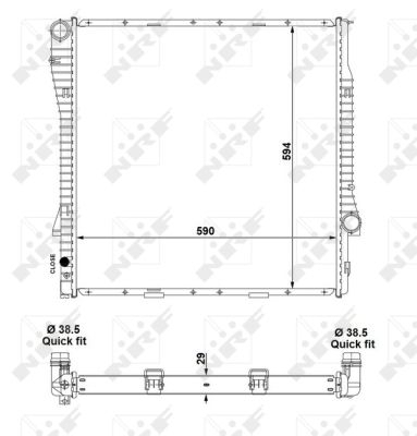 Radiator apa - Radiator apa racire motor BMW X5 (E53) 3.0/3.0D intre 2000-2006