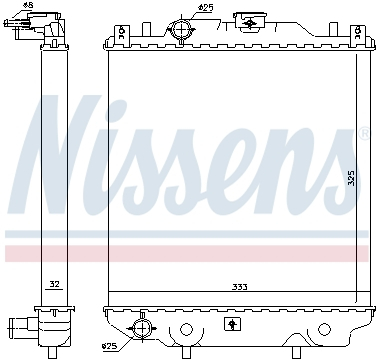 Radiator apa - Radiator apa racire motor DAEWOO TICO; SUZUKI ALTO 0.8/1.0 intre 1994-2002