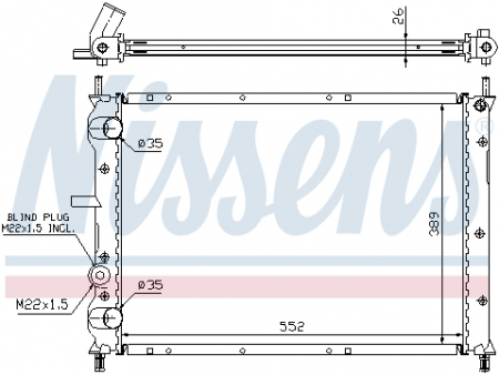 Radiator apa - Radiator apa racire motor FIAT BRAVA, BRAVO I, MAREA, MULTIPLA 1.9D intre 1996-2010