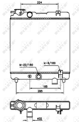 Radiator apa - Radiator apa racire motor FIAT PANDA; SEAT MARBELLA, TERRA 0.8-1.4D intre 1980-1998