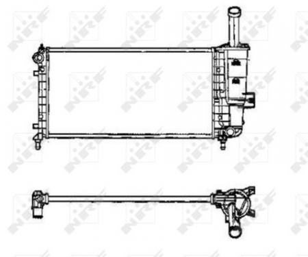 Radiator apa - Radiator apa racire motor FIAT PUNTO 1.2 intre 1999-2010