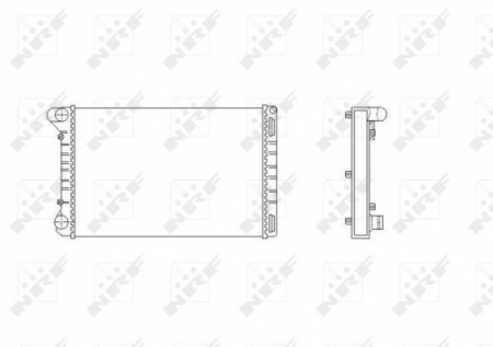 Radiator apa - Radiator apa racire motor FIAT PUNTO 1.8/1.9D intre 1999-2012