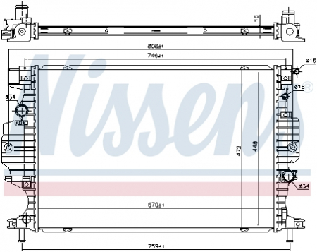 Radiator apa - Radiator apa racire motor FORD GALAXY, MONDEO V, S-MAX 1.5/2.0/2.0D dupa 2014