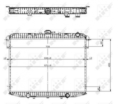 Radiator apa - Radiator apa racire motor FORD MAVERICK 2.4 intre 1993-1996