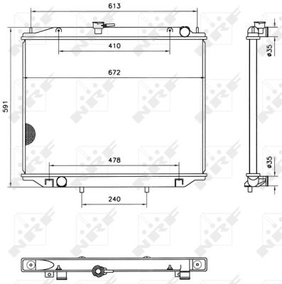Radiator apa - Radiator apa racire motor FORD MAVERICK; NISSAN TERRANO II 2.4/2.7D intre 1993-2007