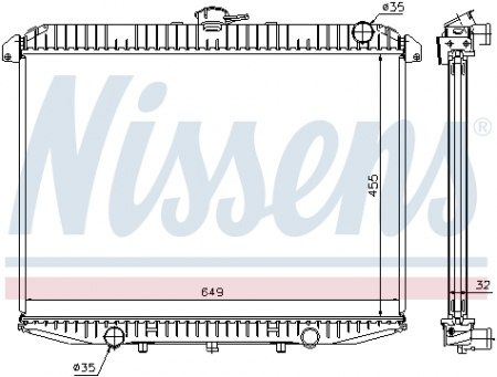 Radiator apa - Radiator apa racire motor FORD MAVERICK; NISSAN TERRANO II 2.7D intre 1993-2002
