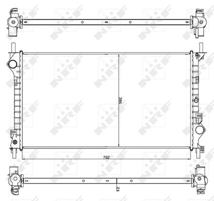 Radiator apa - Radiator apa racire motor FORD TOURNEO CONNECT, TRANSIT CONNECT 1.8/1.8D intre 2002-2013