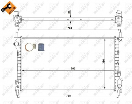 Radiator apa - Radiator apa racire motor FORD TOURNEO CONNECT, TRANSIT CONNECT 1.8D intre 2002-2013