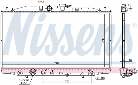 Radiator apa - Radiator apa racire motor HONDA ACCORD VII 2.0 intre 2003-2008