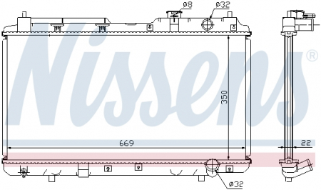 Radiator apa - Radiator apa racire motor HONDA CR-V I 2.0 intre 1995-2002