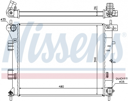 Radiator apa - Radiator apa racire motor HYUNDAI ELANTRA, I30; KIA CEE'D, PRO CEE'D 1.4D/1.6D dupa 2011
