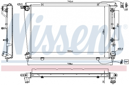Radiator apa - Radiator apa racire motor HYUNDAI H-1, H-1 / STAREX 2.5D intre 1997-2007