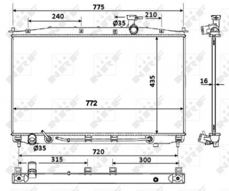 Radiator apa - Radiator apa racire motor HYUNDAI SANTA FÃ‰ II 2.2D/2.7 intre 2006-2012