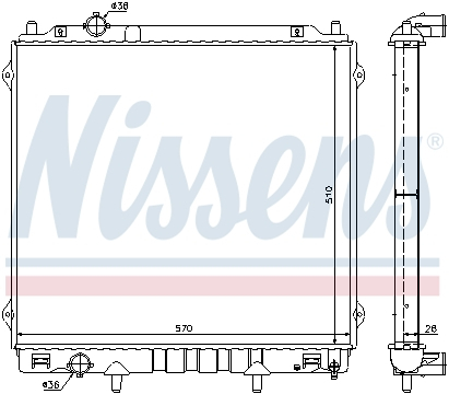 Radiator apa - Radiator apa racire motor HYUNDAI TERRACAN 2.9D intre 2001-2006