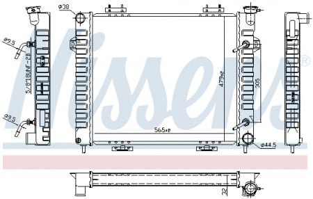 Radiator apa - Radiator apa racire motor JEEP GRAND CHEROKEE I 5.2/5.9 intre 1992-1999