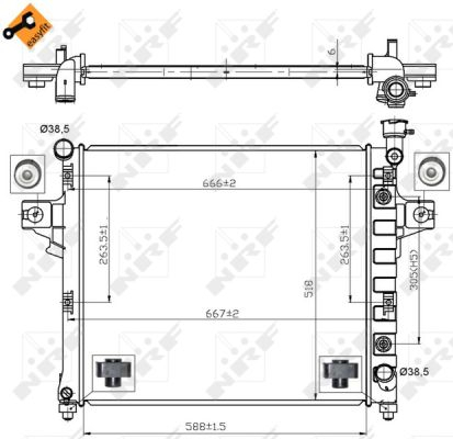 Radiator apa - Radiator apa racire motor JEEP GRAND CHEROKEE II 4.7 intre 1999-2005
