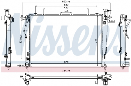 Radiator apa - Radiator apa racire motor KIA SORENTO II 2.4 dupa 2009