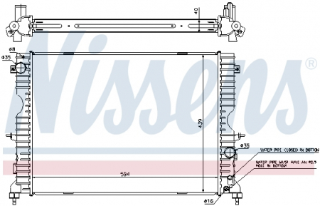 Radiator apa - Radiator apa racire motor LAND ROVER DISCOVERY II 2.5D intre 1998-2004