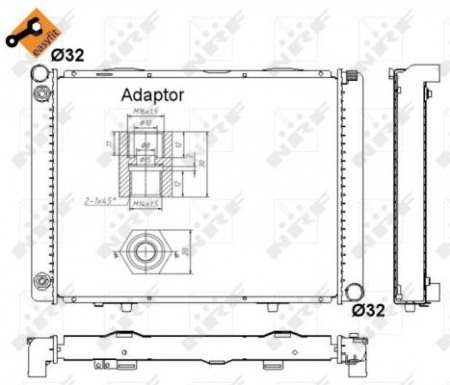 Radiator apa - Radiator apa racire motor MERCEDES 190 (W201) 2.5D 04.85-08.93