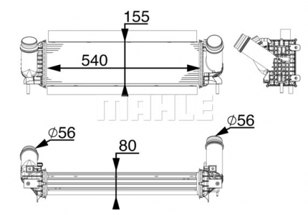 Radiator apa - Radiator apa racire motor MERCEDES CLA (C117), CLA SHOOTING BRAKE (X117), CLS (C218), CLS SHOOTING BRAKE (X218), E (A207), E (C207), E (W212), G (W463), GL (X166), GLE (W166), GLS (X166) 2.0-6.0 dupa
