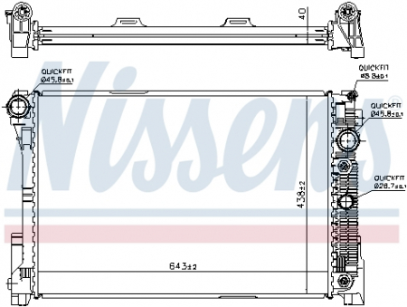 Radiator apa - Radiator apa racire motor Mercedes Clasa C (C204), C T-MODEL (S204), C (W204), CLS (C218), CLS SHOOTING BRAKE (X218), E (A207), E (C207), E T-MODEL (S212), E (W212), GLK (X204) 1.6-6.2 dupa 2007
