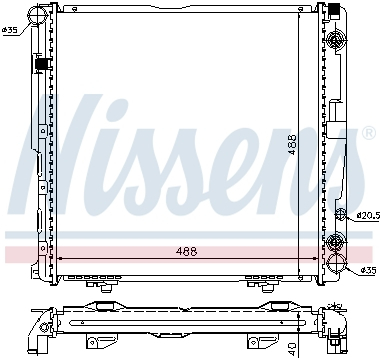 Radiator apa - Radiator apa racire motor MERCEDES E (A124), E (C124), E T-MODEL (S124), E (W124), SEDAN (W124) 2.0/2.2 intre 1992-1998