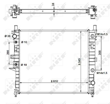 Radiator apa - Radiator apa racire motor MERCEDES M (W163) 2.3-5.4 intre 1998-2005