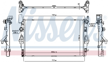 Radiator apa - Radiator apa racire motor MERCEDES MARCO POLO CAMPER (W447), VITO MIXTO (W447), VITO TOURER (W447), VITO (W447) 1.6D dupa 2014