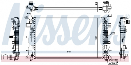 Radiator apa - Radiator apa racire motor MERCEDES SPRINTER 3,5-T (906), SPRINTER 3-T (906), SPRINTER 4,6-T (906), SPRINTER 5-T (906); VW CRAFTER 30-35, CRAFTER 30-50 1.8-3.5 dupa 2006