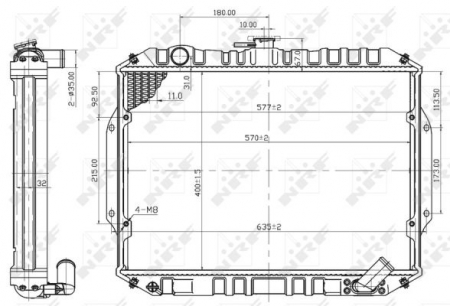 Radiator apa - Radiator apa racire motor MITSUBISHI L 200 2.5D intre 1986-1996