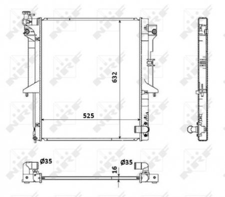 Radiator apa - Radiator apa racire motor MITSUBISHI L 200 / TRITON 2.5D intre 2005-2015