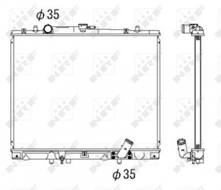 Radiator apa - Radiator apa racire motor MITSUBISHI PAJERO SPORT I 2.5D dupa 1998