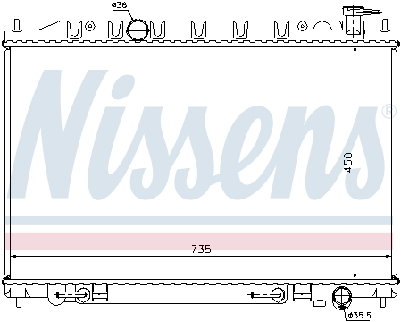 Radiator apa - Radiator apa racire motor NISSAN MURANO I 3.5 intre 2003-2008