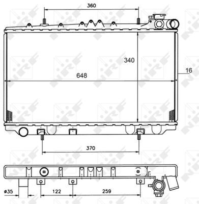 Radiator apa - Radiator apa racire motor NISSAN PRIMERA 2.0D intre 1991-1996