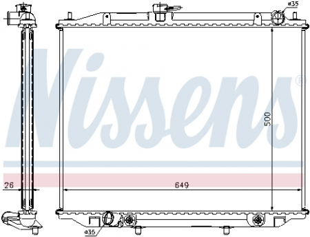 Radiator apa - Radiator apa racire motor NISSAN TERRANO II 3.0D intre 2002-2007