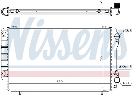 Radiator apa - Radiator apa racire motor OPEL ARENA; RENAULT TRAFIC 2.1D/2.5D intre 1989-2001