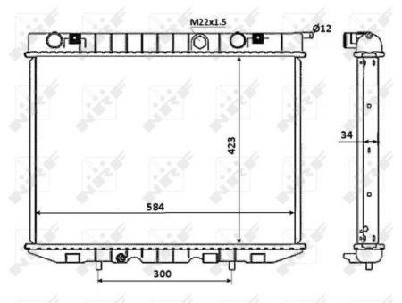 Radiator apa - Radiator apa racire motor OPEL FRONTERA A 2.8D intre 1995-1998