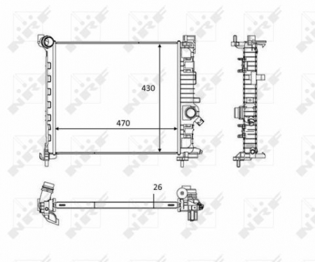 Radiator apa - Radiator apa racire motor OPEL MERIVA B 1.4/1.4LPG intre 2010-2017