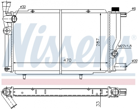 Radiator apa - Radiator apa racire motor PEUGEOT 205, 205 I, 205 II 1.0/1.1/1.4 intre 1983-1998