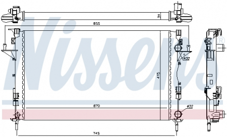 Radiator apa - Radiator apa racire motor RENAULT ESPACE IV, LAGUNA II, VEL SATIS 1.9D/2.0/2.2D dupa 2001