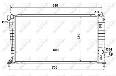 Radiator apa - Radiator apa racire motor SAAB 9-5 2.0/2.3/2.3ALK intre 1997-2009