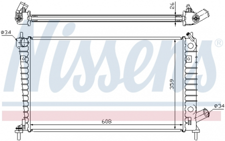 Radiator apa - Radiator apa racire motor SAAB 9-5 2.0/2.3/2.3ALK intre 1997-2009
