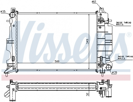 Radiator apa - Radiator apa racire motor SAAB 900 II, 9-3 2.0/2.3 intre 1993-2003