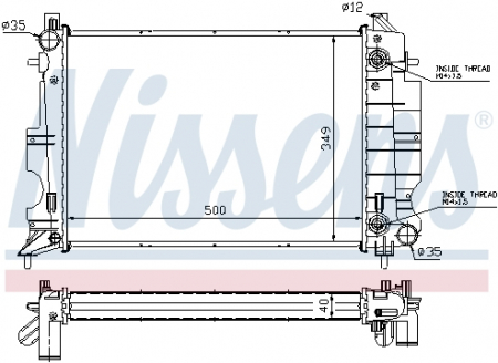Radiator apa - Radiator apa racire motor SAAB 900 II, 9-3 2.0/2.5 intre 1993-2003