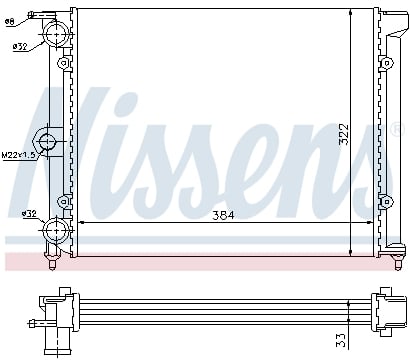 Radiator apa - Radiator apa racire motor SEAT TERRA; VW DERBY, POLO, POLO CLASSIC 0.9/1.0/1.3 intre 1981-1996