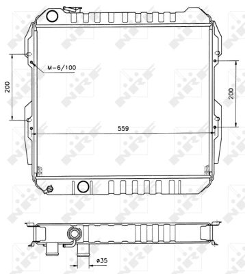 Radiator apa - Radiator apa racire motor TOYOTA HILUX V; VW TARO 2.4D intre 1988-1997