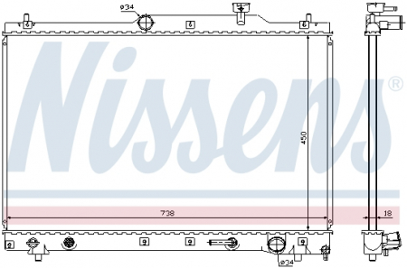 Radiator apa - Radiator apa racire motor TOYOTA PREVIA 2.4 intre 2000-2006